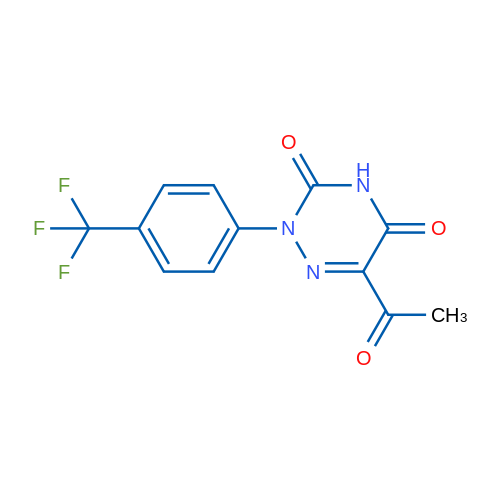 6-Acetyl-2-[4-(trifluoromethyl)phenyl]-2,3,4,5-tetrahydro-1,2,4-triazine-3,5-dione 1g