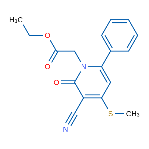 Ethyl 2-[3-cyano-4-(methylsulfanyl)-2-oxo-6-phenyl-1,2-dihydropyridin-1-yl]acetate 1g