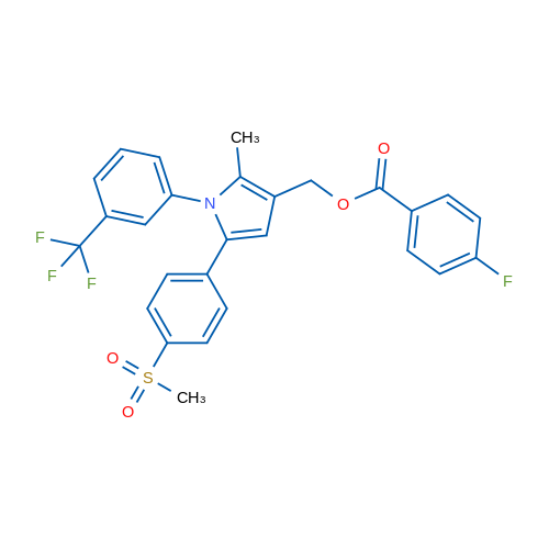 [5-(4-Methanesulfonylphenyl)-2-methyl-1-[3-(trifluoromethyl)phenyl]-1H-pyrrol-3-yl]methyl 4-fluorobenzoate 1g
