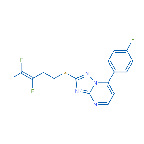 7-(4-Fluorophenyl)-2-[(3,4,4-trifluorobut-3-en-1-yl)sulfanyl]-[1,2,4]triazolo[1,5-a]pyrimidine 1g