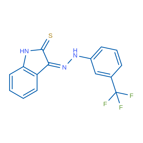 (3Z)-3-{2-[3-(trifluoromethyl)phenyl]hydrazin-1-ylidene}-2,3-dihydro-1H-indole-2-thione 1g