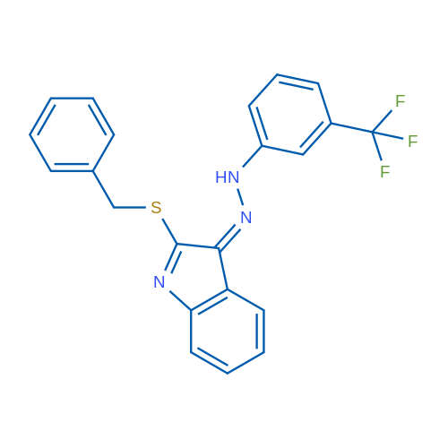(3Z)-2-(Benzylsulfanyl)-3-{2-[3-(trifluoromethyl)phenyl]hydrazin-1-ylidene}-3H-indole 1g