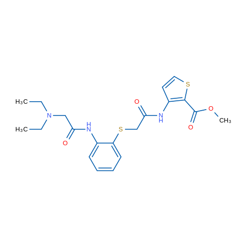 Methyl 3-[2-({2-[2-(diethylamino)acetamido]phenyl}sulfanyl)acetamido]thiophene-2-carboxylate 1g