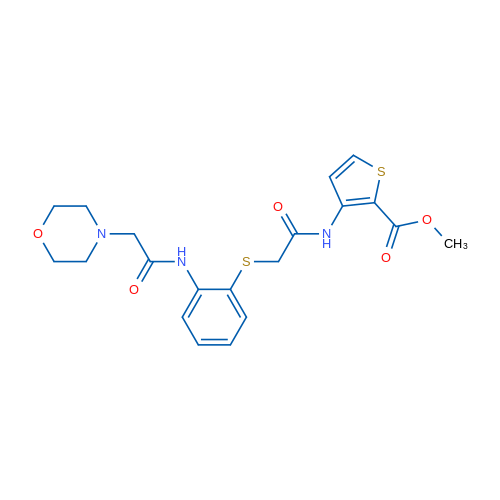 Methyl 3-[2-({2-[2-(morpholin-4-yl)acetamido]phenyl}sulfanyl)acetamido]thiophene-2-carboxylate 1g