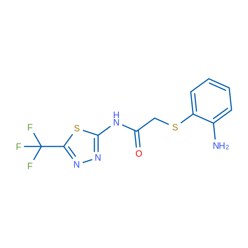 2-[(2-Aminophenyl)sulfanyl]-N-[5-(trifluoromethyl)-1,3,4-thiadiazol-2-yl]acetamide 1g