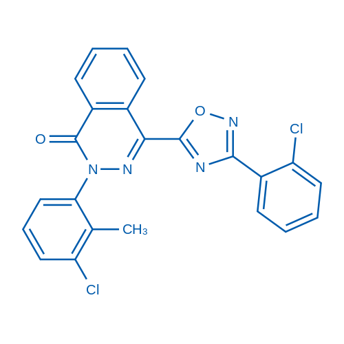 2-(3-Chloro-2-methylphenyl)-4-[3-(2-chlorophenyl)-1,2,4-oxadiazol-5-yl]-1,2-dihydrophthalazin-1-one 1g
