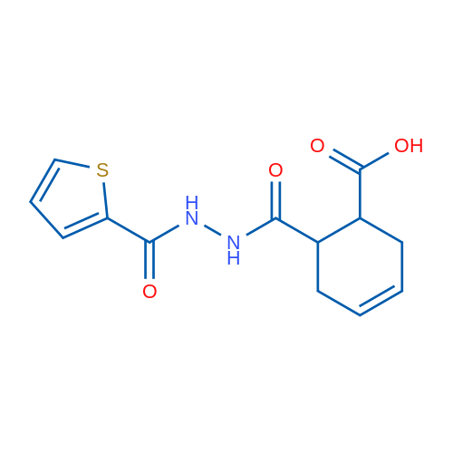 6-[N'-(Thiophene-2-carbonyl)hydrazinecarbonyl]cyclohex-3-ene-1-carboxylic acid 1g
