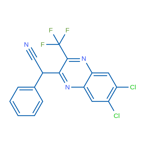 2-[6,7-Dichloro-3-(trifluoromethyl)quinoxalin-2-yl]-2-phenylacetonitrile 1g
