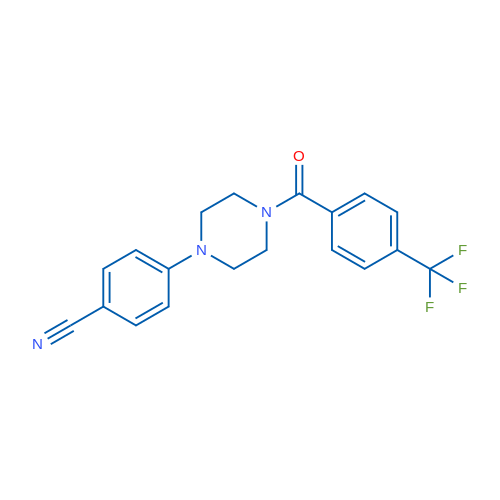 4-{4-[4-(trifluoromethyl)benzoyl]piperazin-1-yl}benzonitrile 1g