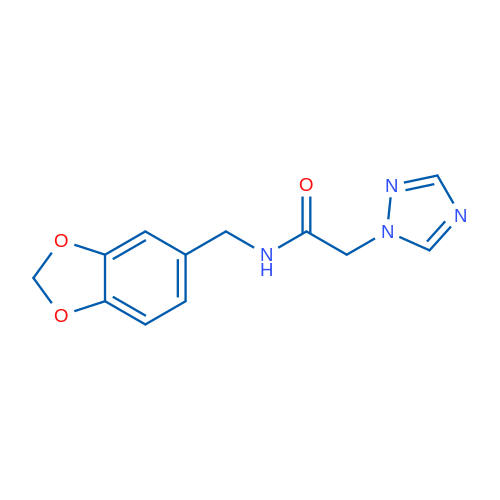 N-[(2H-1,3-Benzodioxol-5-yl)methyl]-2-(1H-1,2,4-triazol-1-yl)acetamide 1g
