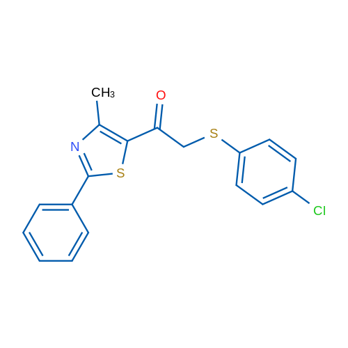 2-[(4-Chlorophenyl)sulfanyl]-1-(4-methyl-2-phenyl-1,3-thiazol-5-yl)ethan-1-one 1g