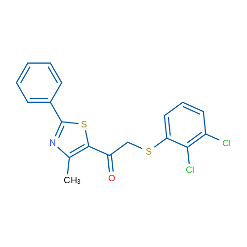 2-[(2,3-Dichlorophenyl)sulfanyl]-1-(4-methyl-2-phenyl-1,3-thiazol-5-yl)ethan-1-one 1g