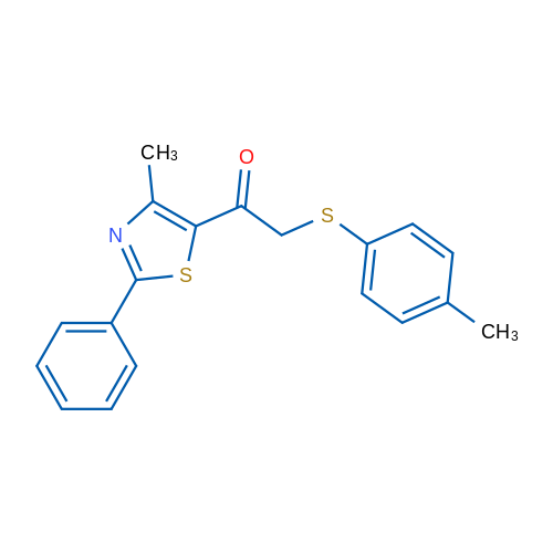 1-(4-Methyl-2-phenyl-1,3-thiazol-5-yl)-2-[(4-methylphenyl)sulfanyl]ethan-1-one 1g