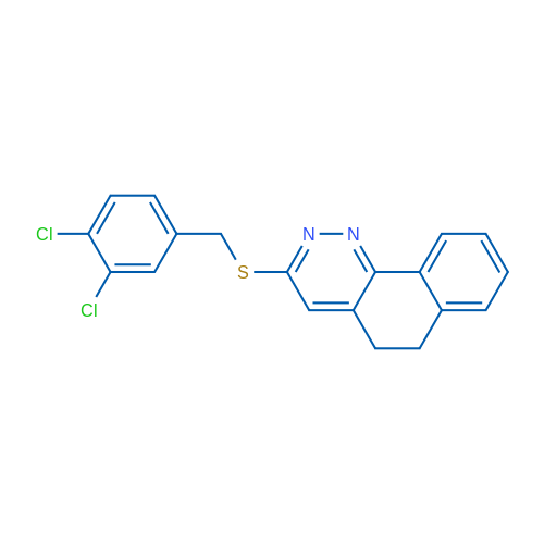 3-{[(3,4-dichlorophenyl)methyl]sulfanyl}-5H,6H-benzo[h]cinnoline 1g