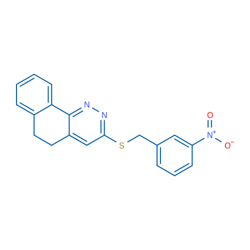 3-{[(3-nitrophenyl)methyl]sulfanyl}-5H,6H-benzo[h]cinnoline 1g