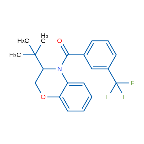 3-tert-Butyl-4-[3-(trifluoromethyl)benzoyl]-3,4-dihydro-2H-1,4-benzoxazine 1g
