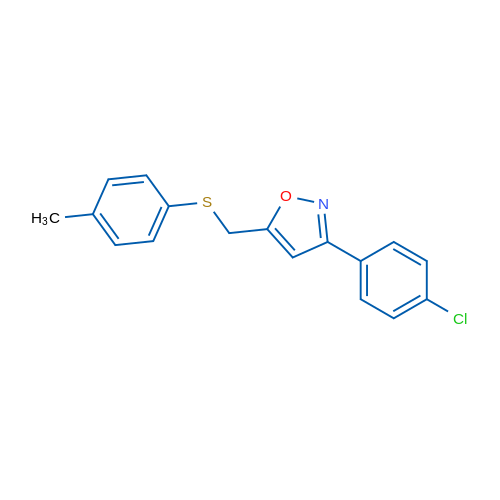 3-(4-Chlorophenyl)-5-{[(4-methylphenyl)sulfanyl]methyl}-1,2-oxazole 1g