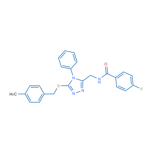 4-Fluoro-N-[(5-{[(4-methylphenyl)methyl]sulfanyl}-4-phenyl-4H-1,2,4-triazol-3-yl)methyl]benzamide 1g
