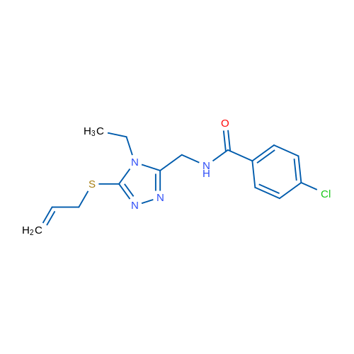 4-Chloro-N-{[4-ethyl-5-(prop-2-en-1-ylsulfanyl)-4H-1,2,4-triazol-3-yl]methyl}benzamide 1g