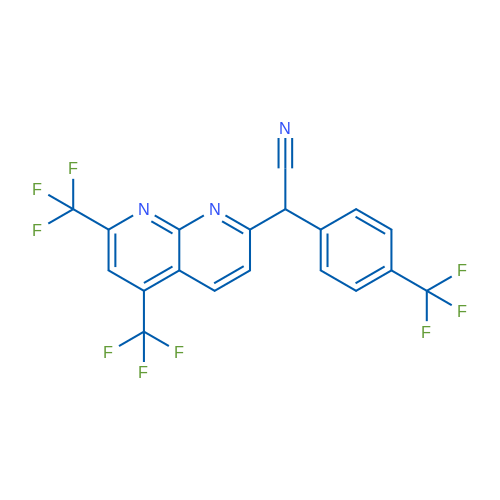 2-[5,7-Bis(trifluoromethyl)-1,8-naphthyridin-2-yl]-2-[4-(trifluoromethyl)phenyl]acetonitrile 1g