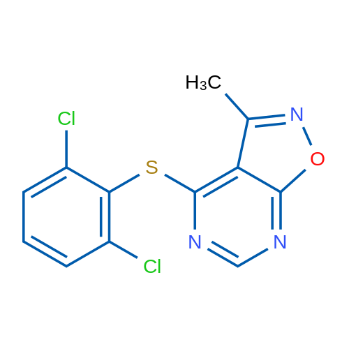 4-[(2,6-Dichlorophenyl)sulfanyl]-3-methyl-[1,2]oxazolo[5,4-d]pyrimidine 1g