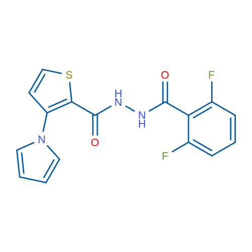 2,6-Difluoro-N'-[3-(1H-pyrrol-1-yl)thiophene-2-carbonyl]benzohydrazide 1g