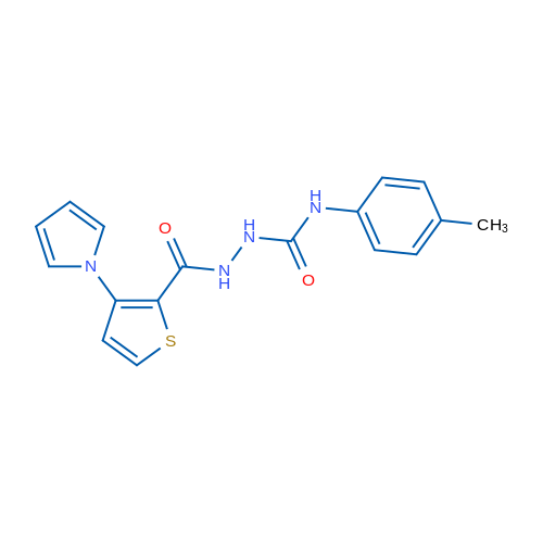 N-{[(4-methylphenyl)carbamoyl]amino}-3-(1H-pyrrol-1-yl)thiophene-2-carboxamide 1g