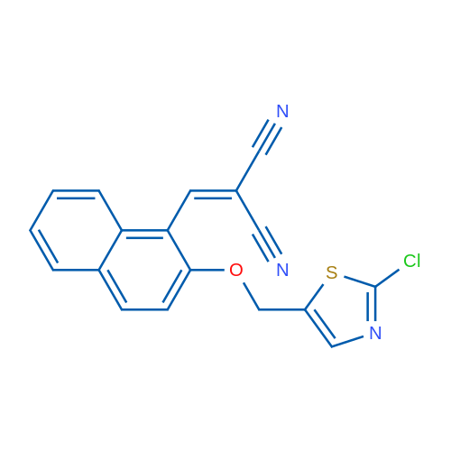 2-({2-[(2-chloro-1,3-thiazol-5-yl)methoxy]naphthalen-1-yl}methylidene)propanedinitrile 1g