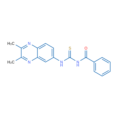 1-Benzoyl-3-(2,3-dimethylquinoxalin-6-yl)thiourea 1g