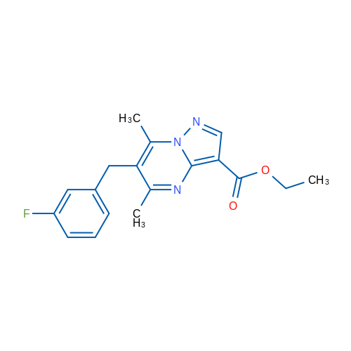 Ethyl 6-[(3-fluorophenyl)methyl]-5,7-dimethylpyrazolo[1,5-a]pyrimidine-3-carboxylate 1g