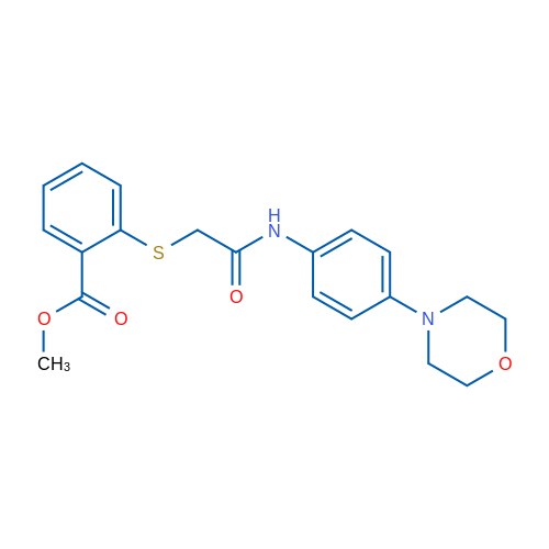 Methyl 2-[({[4-(morpholin-4-yl)phenyl]carbamoyl}methyl)sulfanyl]benzoate 1g