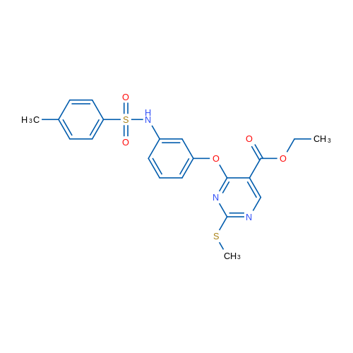 Ethyl 4-[3-(4-methylbenzenesulfonamido)phenoxy]-2-(methylsulfanyl)pyrimidine-5-carboxylate 1g