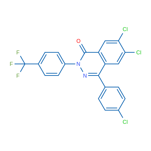 6,7-Dichloro-4-(4-chlorophenyl)-2-[4-(trifluoromethyl)phenyl]-1,2-dihydrophthalazin-1-one 1g