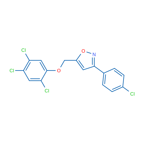 3-(4-Chlorophenyl)-5-[(2,4,5-trichlorophenoxy)methyl]-1,2-oxazole 1g