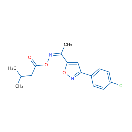 (Z)-{1-[3-(4-chlorophenyl)-1,2-oxazol-5-yl]ethylidene}amino 3-methylbutanoate 1g