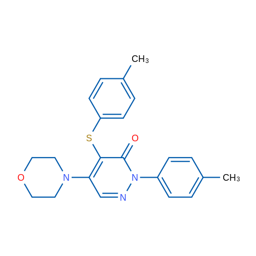 2-(4-Methylphenyl)-4-[(4-methylphenyl)sulfanyl]-5-(morpholin-4-yl)-2,3-dihydropyridazin-3-one 1g