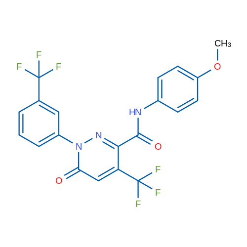 N-(4-Methoxyphenyl)-6-oxo-4-(trifluoromethyl)-1-[3-(trifluoromethyl)phenyl]-1,6-dihydropyridazine-3-carboxamide 1g