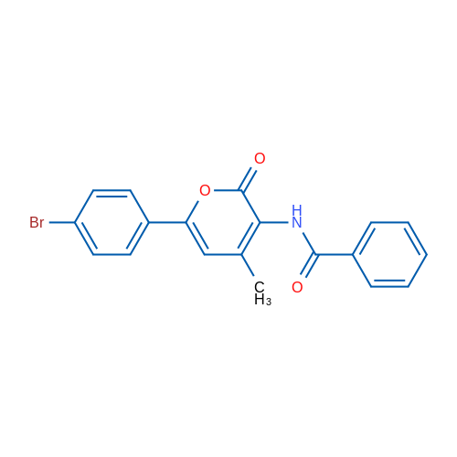 N-[6-(4-Bromophenyl)-4-methyl-2-oxo-2H-pyran-3-yl]benzamide 1g