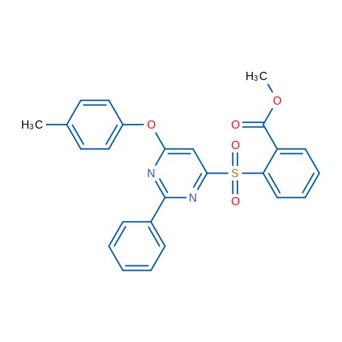 Methyl 2-{[6-(4-methylphenoxy)-2-phenylpyrimidin-4-yl]sulfonyl}benzoate 1g