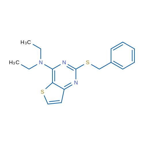 2-(Benzylsulfanyl)-N,N-diethylthieno[3,2-d]pyrimidin-4-amine 1g