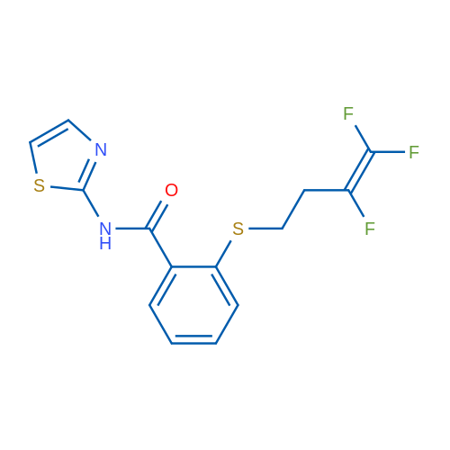 N-(1,3-Thiazol-2-yl)-2-[(3,4,4-trifluorobut-3-en-1-yl)sulfanyl]benzamide 1g