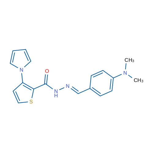 N'-[(1E)-[4-(Dimethylamino)phenyl]methylidene]-3-(1H-pyrrol-1-yl)thiophene-2-carbohydrazide 1g