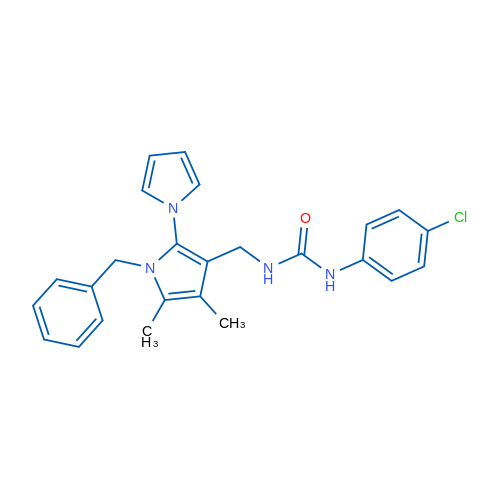 3-({1'-benzyl-4',5'-dimethyl-1'H-[1,2'-bipyrrole]-3'-yl}methyl)-1-(4-chlorophenyl)urea 1g
