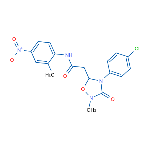 2-[4-(4-Chlorophenyl)-2-methyl-3-oxo-1,2,4-oxadiazolidin-5-yl]-N-(2-methyl-4-nitrophenyl)acetamide 1g