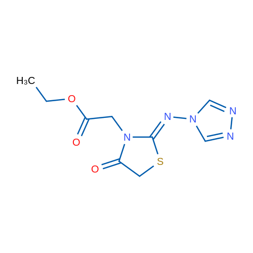 Ethyl 2-[(2Z)-4-oxo-2-[(4H-1,2,4-triazol-4-yl)imino]-1,3-thiazolidin-3-yl]acetate 1g