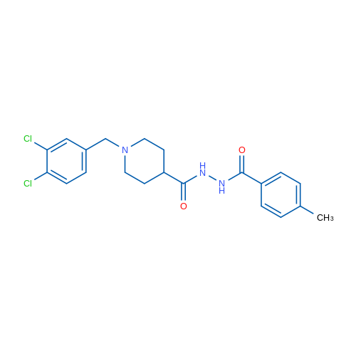 N'-{1-[(3,4-dichlorophenyl)methyl]piperidine-4-carbonyl}-4-methylbenzohydrazide 1g