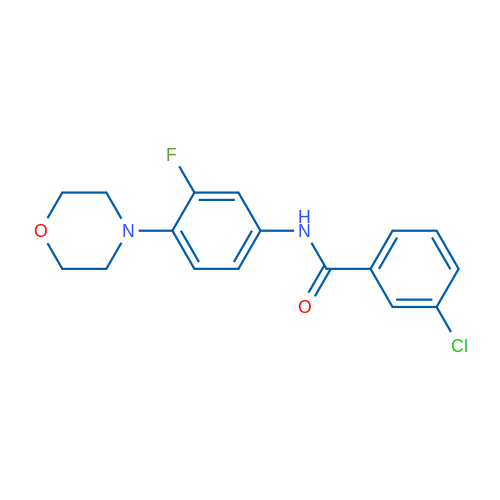 3-Chloro-N-[3-fluoro-4-(morpholin-4-yl)phenyl]benzamide 1g