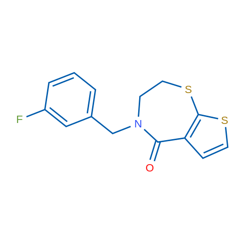 4-[(3-Fluorophenyl)methyl]-2H,3H,4H,5H-thieno[3,2-f][1,4]thiazepin-5-one 1g