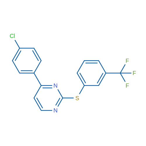 4-(4-Chlorophenyl)-2-{[3-(trifluoromethyl)phenyl]sulfanyl}pyrimidine 1g