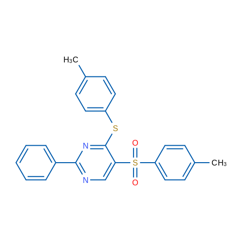 5-(4-Methylbenzenesulfonyl)-4-[(4-methylphenyl)sulfanyl]-2-phenylpyrimidine 1g